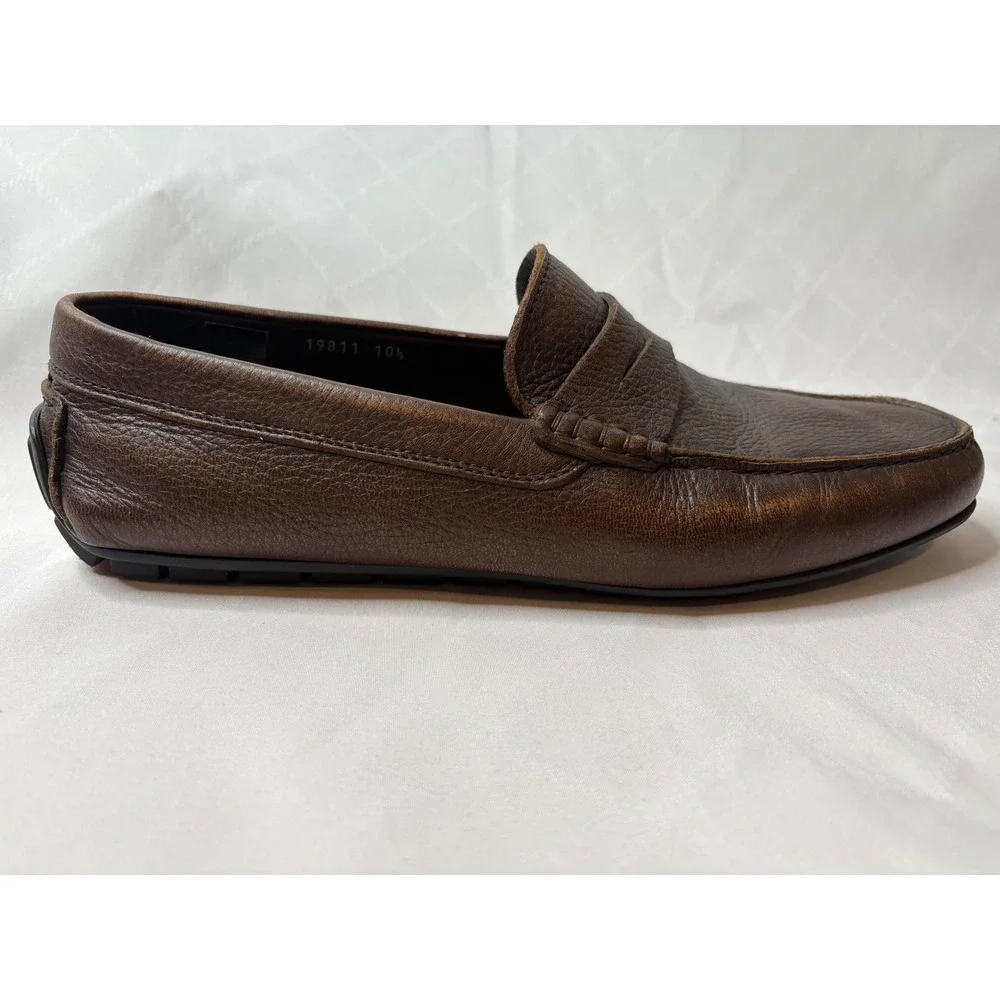 TO BOOT NEW YORK Mens Brown Leather Penny Loafer 10.5 Italian Old Money Preppy